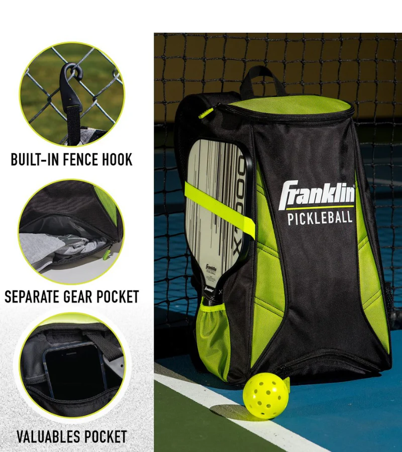 Franklin Deluxe Competition Pickleball Backpack Green - Image 3