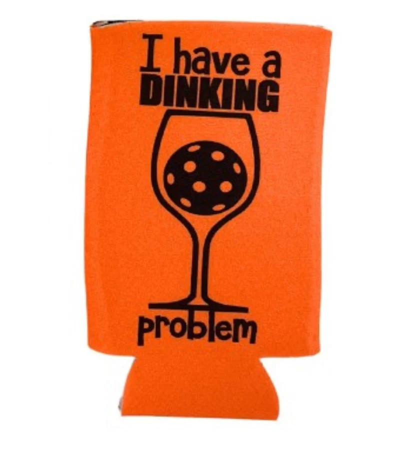 I Have a Dinking Problem Funny Pickleball Koozie Slim Can Hugger - Image 3