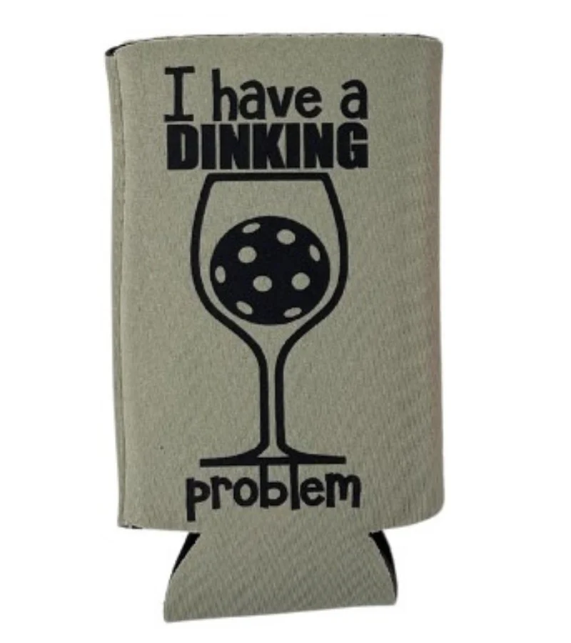I Have a Dinking Problem Funny Pickleball Koozie Slim Can Hugger - Image 4