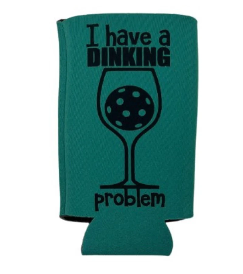 I Have a Dinking Problem Funny Pickleball Koozie Slim Can Hugger - Image 7