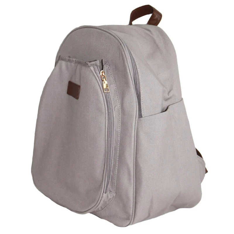Mens Canvas Pickleball Backpack Grey - Image 4