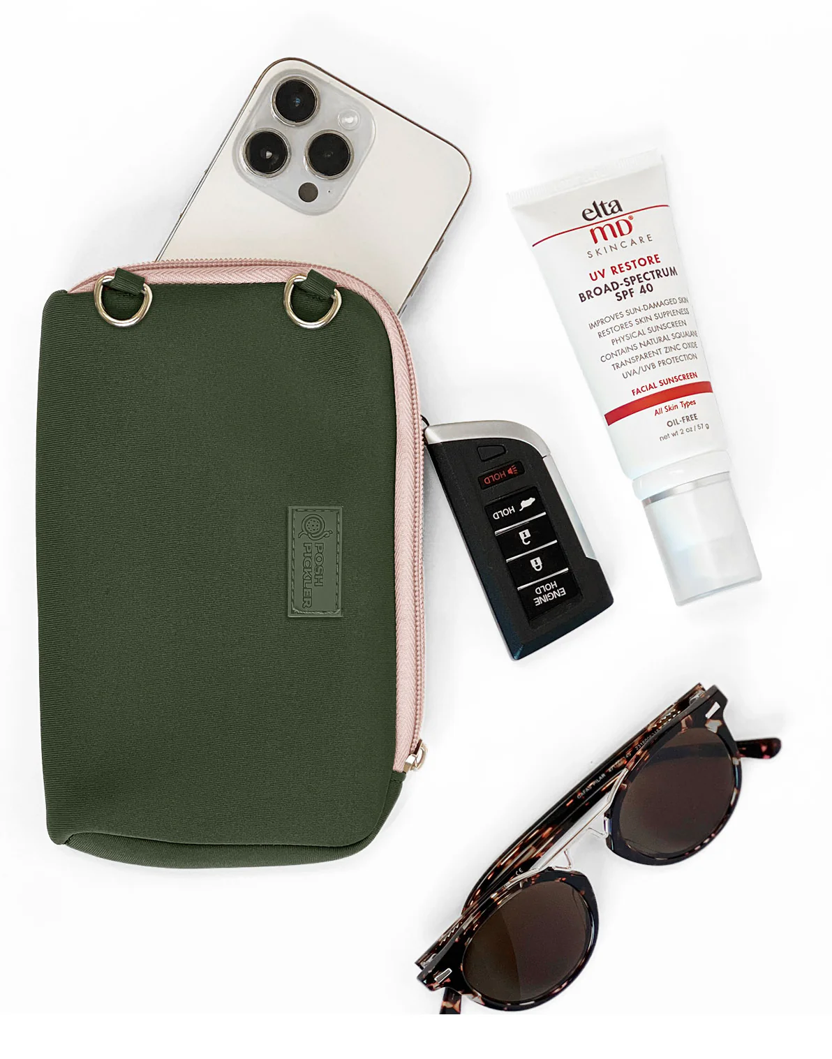 Olive Neoprene Cross Body Paddle Cover - Image 5