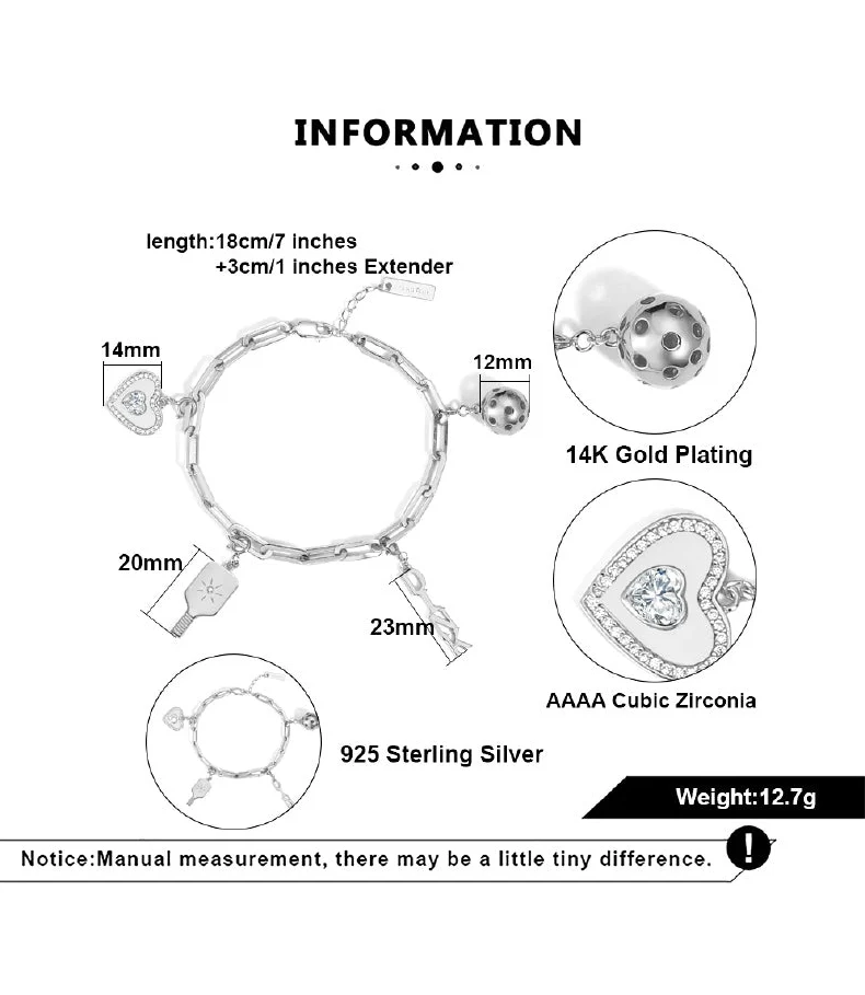 Pickle Me Silver Charm Bracelet - Image 3