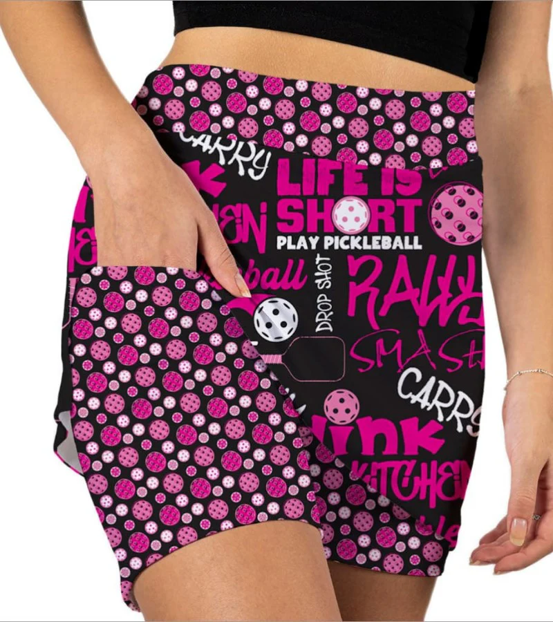 Pickleball Slam Pink Skort | 2 Lengths Available - Image 3