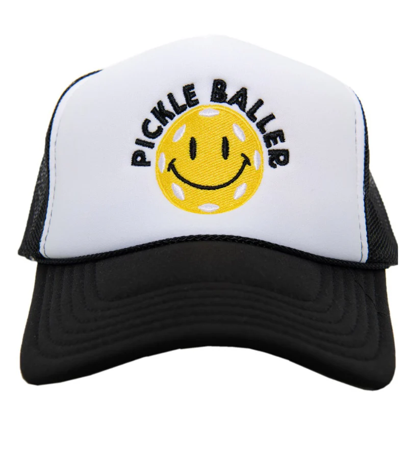 Pickle Baller Smiley Face Trucker Hat - Image 3