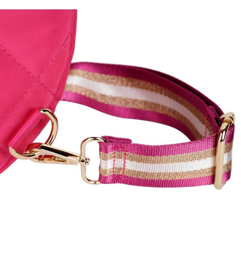 Quilted Designer Pickleball Sling Bag - Hot Pink - Image 5