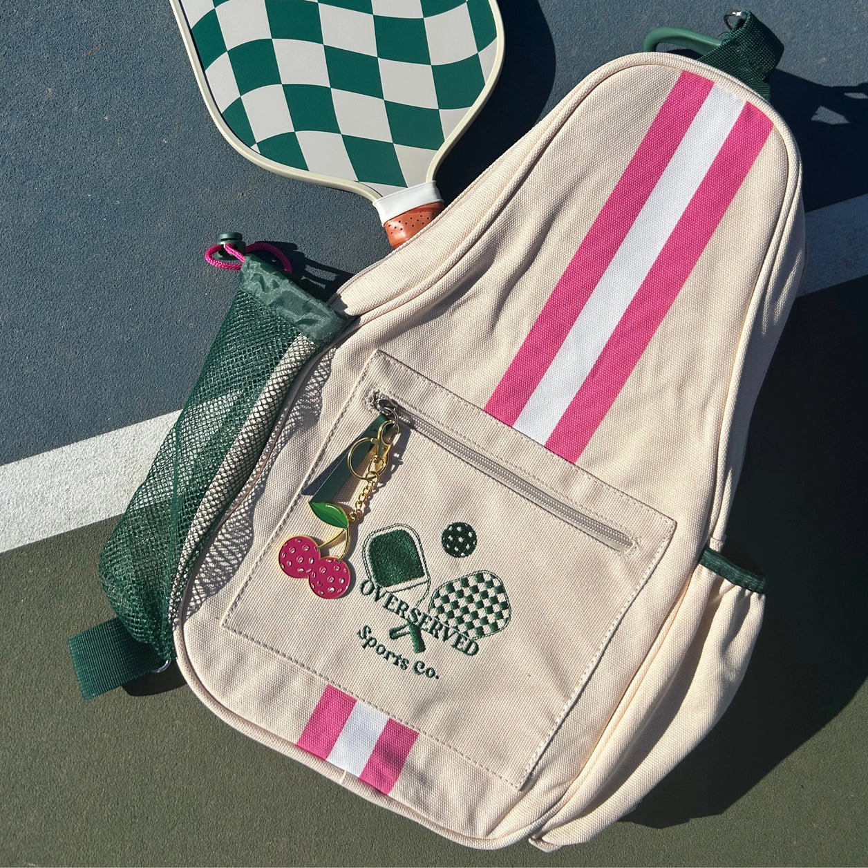Racing Stripes Pickleball Canvas Court Bag - Image 3