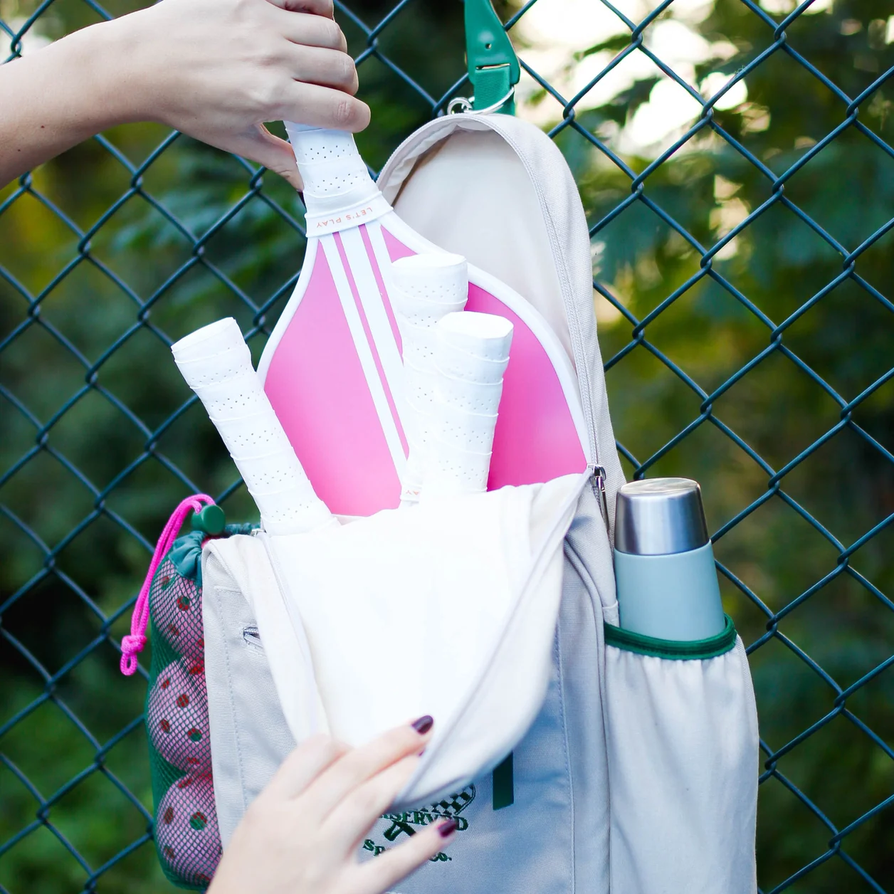 Racing Stripes Pickleball Canvas Court Bag - Image 4
